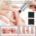 Electric Foot Callus Remover (6 Speed Adjustable), 2 in 1 Electric Foot File Nail Grinder, Rechargeable Foot Sander Pedicure Tools for Feet Dead Skin with Sandpaper Disk and Nail Drill Bits, Silver
