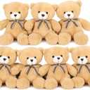 Tezituor Teddy Bears Stuffed Animal 7 Packs in Bulk, Small Teddy Bear Bulk 12" for Baby Shower Decorations, Stuffed Bear Plush Toy for Wedding Birthday Christmas Party Decorations