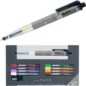 Pentel Pencil Lead Holder and Lead Set, Multi 8 Set (PH802ST)
