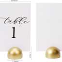 Hanna Roberts Gold Table Number Cards Stands Modern Cursive Table Number for Wedding Reception Anniversary Party Restaurant, Events Party, 4" x 6" (Set of 10, 1-10, Gold)