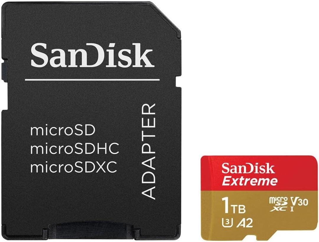 SanDisk Extreme 1TB UHS-I U3 microSDXC Memory Card with SD Adapter