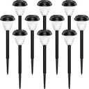 URAGO Super Bright Solar Lights Outdoor Waterproof-10 Pack, Dusk to Dawn Up to 12 Hrs Solar Powered Outdoor Pathway Garden Lights Auto On/Off, LED Landscape Lighting Decorative for Walkway Patio Yard