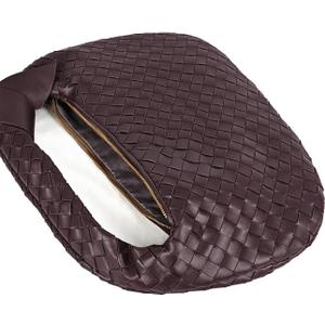 XINGFENGSU Bow Knotted Woven Dumpling PU Leather Dinner Hobo Tote Clutch Drop Trendy Purse Handbags For Women 2024.（Dark Purple）Size L