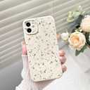 NITITOP Compatible with iPhone 11 Case Cute Flower Women Girls Floral White Rose Design Vintage Shockproof Soft Girly Slim TPU Fashion Protective Phone Cover - White
