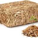 PJT Organic Garden Straw,Biodegradable Straw Mulch for Vegetable Garden,Hay for Grass Seed Covering,Mulch for Landscaping Seed Covering,Thoroughly Cleaned and Weed Seed Free(0.5 cu ft,4 lbs)