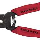 Klein Tools 11046 Wire Stripper, Wire Cutter, Made in USA, Stripping/Cutting Tool for 16-26 AWG Stranded, Compact Nose with Precision-ground Stripping Holes