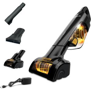 Shark UltraCyclone Pet Pro Plus Cordless Hand Vacuum, Powerful Suction, Handheld Vacuum for Car & Home, Pet Power Brush, Crevice Tool, Scrubbing Brush, XL Dust Cup, Black, CH951