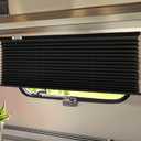 RV Blinds for Camper Windows, Camper Replacement Blinds, Privacy Protection, RV Window Shades for RV, Camper, Travel Trailer, Black (74" W x 42" L)