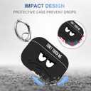 Youtec for Airpods Pro 2nd Generation Case,Don't Touch Me Cool Cover with Lanyard Big Eyes Cute Cartoon for Airpods Pro 2nd Generation Case,Soft Shockproof Cover for Women Men-Grey