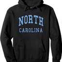 NORTH CAROLINA - Throwback Design - Classic Pullover Hoodie (S, Black)