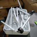 Simple Houseware 3-Tier Heavy Duty Metal Utility Rolling Cart, White