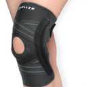 MUELLER Sports Medicine Self Adjusting Knee Brace for Men and Women, Knee Stabilizer for Compression and Pain Relief Support, Ideal for Arthritis, Sprains, Black, One Size