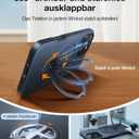 TORRAS Upgraded 360 Spin Magnetic Stand for iPhone 16 Pro Case, Fit for MagSafe, Built-in Kickstand & Ring Holder, Mil-Grade Protective Soft Edge Translucent Case for iPhone 16 Pro, Black 6.3''