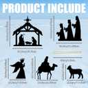 Nativity Scene Yard Signs Decorations 5 Pack Christmas Outdoor Garden Signs with Stakes Holy Family Manger Nativity Scene Garden Sign for Christmas Outdoor Decorations Lawn Patio Yard Sign