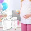 3 x Baby Family Feud Baby Shower Game, 30 Greenery And White Game Cards For Girl Boy With 1 Answer Card, Gender Reveal Games, Baby Announcement,Party Favor & Supplies-B12