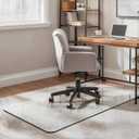 Office Chair Mat for Carpet & Hardwood, Upgraded 29" x 48" Dual Use Tempered Glass Chair Mat for Chair and Footrest Under Desk (Nature)