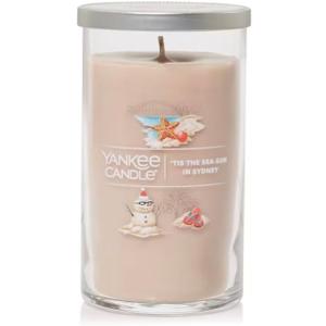 Christmas Holiday 'Tis The Sea-Sun in Sidney Yankee Medium Signature Pillar Candle