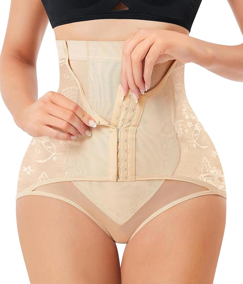 Nebility Shapewear Tummy Control Panties for Women Plus Size Faja Body Shaper Butt Lifter Panty High Waisted Shorts (Large, Beige Regular Size)