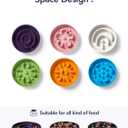 LE TAUCI Ceramic Slow Feeder Dog Bowls Small Breed, 0.6 Cups Dog Food Dish for Fast Eaters, Puzzle Bowl for Small Dogs and Cats,Purple