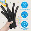 Frienda 1 Inch x 40 Ft Black Foam Noodles for Crafts Versatile Pool Noodles Foam Tubes Cylinder Rods for Modeling, DIY Arts and Crafts Supplies