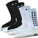 2 Pairs Non-Slip Soccer Socks - Athletic Active Grips Socks