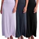 3 Pack Women's Maxi Skirts Long Flowy High Waisted Summer Work Casual Party