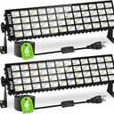 2 Pack LED Shop Lights, 100W 14000LM 6000K Plug in Garage Light with 6FT Power Cord, IP66 Waterproof Work Bench Shop Lights for Garage, Workshop, Warehouse, Outdoor, Yard, Garden