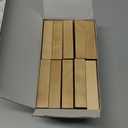 UNIQOOO 3.5" Birch Wood Stand for Monthly Desk Calendar, Wooden Block Base, Cardstock Holder, For Office Home Retail Reception Decor, Photo Display, 10 Pack