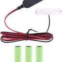 T-HOT AA Battery Eliminator Power Supply Adapter, 1m USB Power Supply Cable,1.5V - 6V, 4 Types for Choose, Replace 1 to 4pcs AA Battery