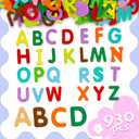 930 pcs Alphabet Letters Foam Stickers,2 sizes-12 Colors Self Adhesive A-Z Alphabet Stickers Craft Supplies for Kids DIY Spell Decorations