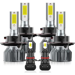 Fit For 2005-2022 Ford F250 F350 F450 Super Duty Driving Light Bulbs Combo, 500% Enhanced Visibility With 12000RPM Turbo Fan, Direct Installation, 6-Pack Lighting Bundle