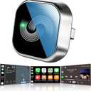 Wireless CarPlay Adapter for iPhone, 2-in-1 Wireless Car Play & Android Auto Adapter, 3X Fast Stable Connection-No Latency from iOS 10+, Wide Compatibility, Plug & Play for 2015+ Cars with USB/Type C