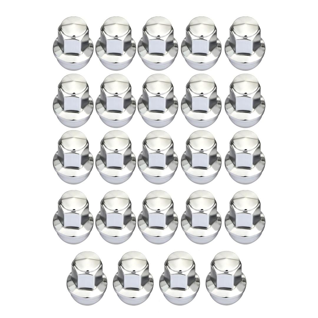 24 pcs 21 * 45mm Aluminum Chrome Lug Nuts Fits for F150 2015-2021 Lincoln Navigator 2015-2020