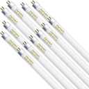 Konideke F54T5/865/HO 54 Watt 46 Inch T5 Fluorescent Tube Light Bulb, T5 54W Grow Light, 6500K Daylight, 5000 Lumens, High Output, G5 Bi-Pin Base, 12 Pack