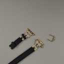 NewWays Slim Leather Sparkling Bow for Apple Watch Band 38mm 40mm 41mm 42mm 44mm 45mm 46mm for iWatch Series 11 10 9 8 7 6 5 4 3 2 1 SE, Thin Dressy Designer Strap Bling Diamonds Bracelet for Women