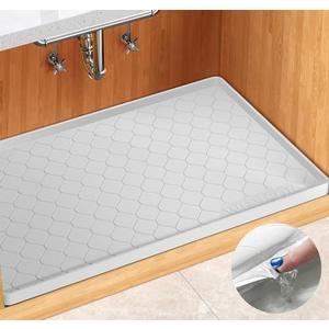 Winisok Silicone Under Sink Mat 34" x 22", Kitchen Essentials and Gadgets, Shelf Liner and Cabinet Protector, Home Organizers and Storage, Waterproof Bathroom Tray