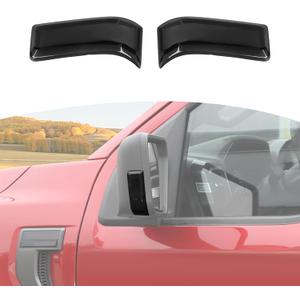 For F150 Outside Mirror Light Cover Trim Fit for Ford F150 2021-Present Smoked Black Exterior Accessories 2 Pcs
