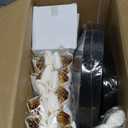 175PCS Black and Gold Plates - Black Disposable Plates for Party - 25Guests Disposable Dinnerware Set for Graduation Wedding Party Birthday