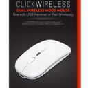 EMERGE DUAL WIRELESS MODE MOUSE WHITE