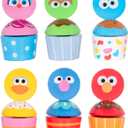 KIDS PREFERRED Sesame Street-Wood Mix-n-Match Cupcake Set for Toddlers