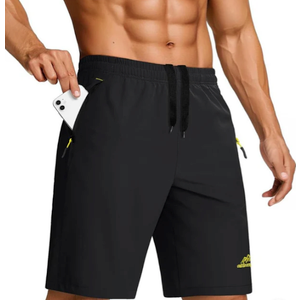TacVasen Mens workout shorts with liner 2 in 1 quick dry waterproof athletic running (L)