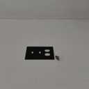 Henne Bery Modern Edge Decorative Wall Plate Switch Plate Outlet Cover, Durable Solid Zinc Alloy (Double Toggle/Single Duplex, Matte Black)