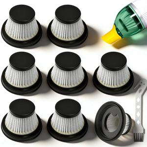 8-Pack HEPA Filter Compatible with Duck Cordless Vacuum Cleaner As Seen on TV, Washable and Reusable Replacement Filter for Duck Vac, Restore Strong Suction Power