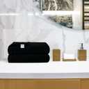 Avalon Towels Bath Towels Set of 4, Size 30 x 60 Inches, Highly Soft and Absorbent, Quick Drying, Lightweight, Perfect for Daily Use (Black)