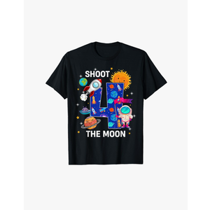 Kids Outer Space Astronaut 4th Birthday Boy 4 Year Old T-Shirt, Size XS