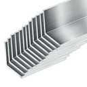 12PCS 15.55"(395mm) Length Aluminum Angle,1"x1"x1/16 Aluminum Angle,1/16" Thick 6061 T6511 Mill Stock