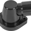 Billet Swivel Thermostat Housings Water Neck 90 1.5" Black Compatible with GM LS LS1 LS2 LS3 LS7 LS9 LSA L76 L92Engine