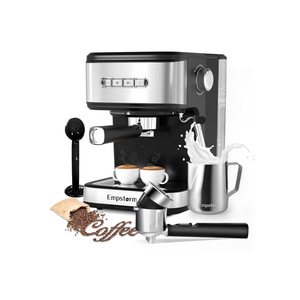 Espresso Machine 20 Bar, 2 in 1 Espresso Maker with Milk Frother Steam Wand for Latte and Cappuccino, Powder and Capsule Portafilter, 50oz Removable Water Tank Coffee Machine for Home-Silver Espresso Machine 20 Bar, 2 in 1 Espresso Maker with Milk Frother Steam Wand for Latte and Cappuccino, Powder and Capsule Portafilter, 50oz Removable Water Tank Coffee Machine for Home-Silver