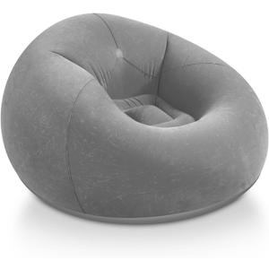 Realspring Inflatable Bean Bag Chairs for Adult Blow up Chairs Lazy Sofa Folding Portable Inflatable Chair for Movie Outdoor Room Bedroom Reading Camping(Grey), 39.37 x 21.65 x 11.02 inches