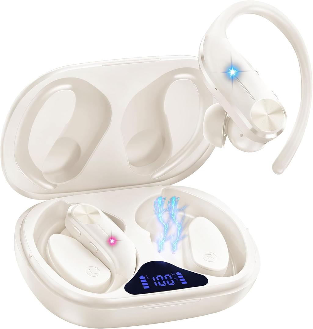 AI Translation Earbuds Real-Time: 166 Languages Audifonos Traductores Ingls Espaol, 60 Hours Battery - Seamless Translator Headphones for Travel Business Learning, iOS & Android Support Off-White